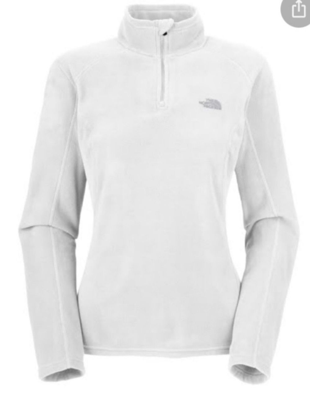 The North Face Off-White Fleece Pullover with Black Logo